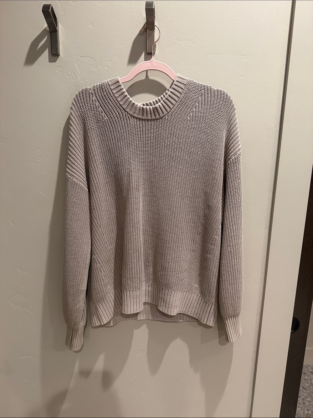 Faherty Crewneck Sweater in Light Beige